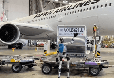 Aeroporto do Japão começa a testar robôs humanoides para descarregar bagagens