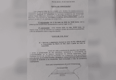 Síndico convoca assembleia para discutir pagamento de taxa a traficantes em Madureira (RJ)