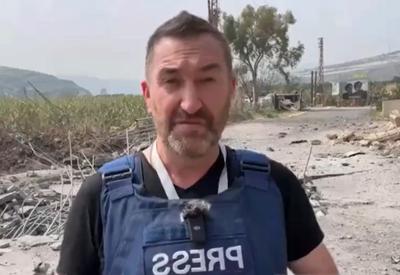 Equipe de reportagem escapa de míssil durante transmissão ao vivo no sul do Líbano