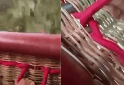 Vídeo gravado por passageira mostra queda de balão no interior de SP