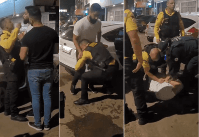 Agente do Detran derruba homem durante blitz no DF