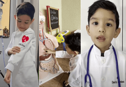 Imagem da notícia "Mini médico" de 5 anos encanta as redes ao falar de saúde