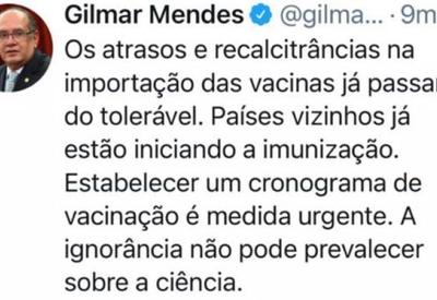 Gilmar Mendes cobra urgência em cronograma de vacinação