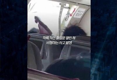 Vídeo: porta de avião abre durante voo na Coreia do Sul