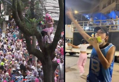 Disfarce de Anitta e bloco Muquiranas divertem carnaval de Salvador