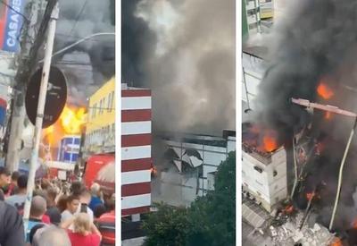 RJ: incêndio de grandes proporções destrói shopping em Nova Iguaçu