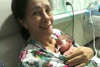 Mulher que deu à luz aos 64 anos recebe alta em BH