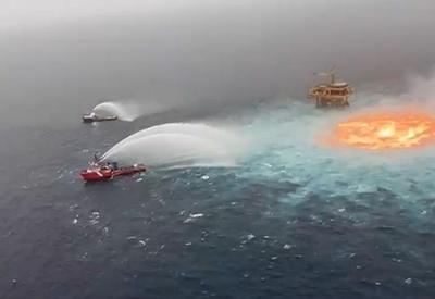 Ruptura do oleoduto causa incêndio no Golfo do México; veja vídeo