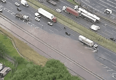 Temporal na Grande SP provoca alagamentos e prejudica tráfego no Rodoanel Mário Covas  