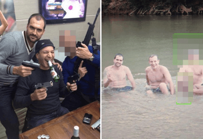 Danilo, ex-Corinthians, posa para fotos com policial acusado de integrar esquema do PCC