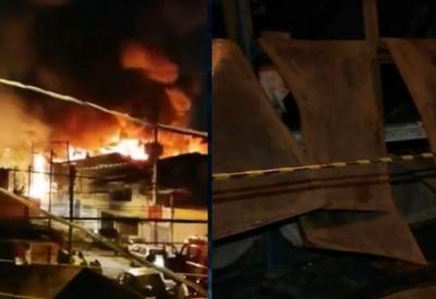 Incêndio atinge fábrica de velas no ABC paulista
