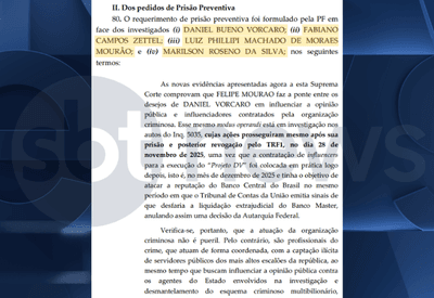 Leia na íntegra decisão de André Mendonça que mandou prender Daniel Vorcaro