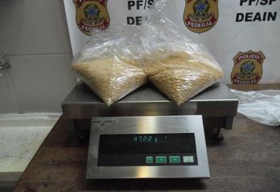 PF apreende quase 6 quilos de cocaína em Guarulhos