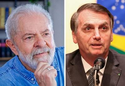 Vantagem de Lula sobre Bolsonaro no 2º turno cai para 12 pontos, diz pesquisa