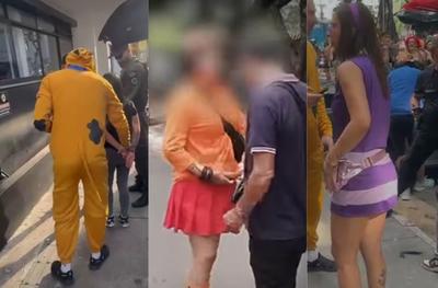 Policiais fantasiados de turma do Scooby-Doo prendem trio por furtos em bloco de SP