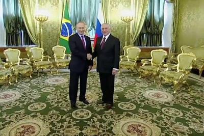Presidente Temer se encontra com Vladimir Putin