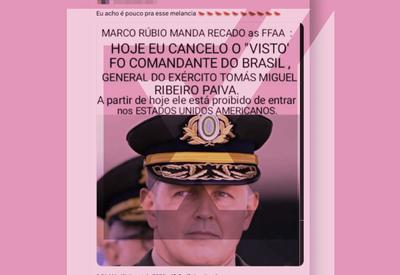 Governo dos EUA não cancelou o visto do general Paiva