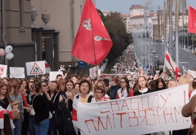 Protestos em Belarus ganham força um mês após as eleições presidenciais