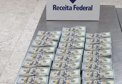 Receita Federal apreende 347 mil dólares em absorventes e lenços de papel