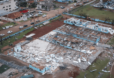 Como ajudar Rio Bonito do Iguaçu após tornado que destruiu 90% da cidade no Paraná