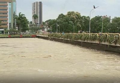 Chuvas na Bahia: rio em Itabuna sobe quase 10 metros