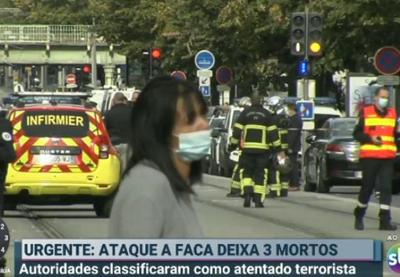 Ataque a faca deixa três mortos na França