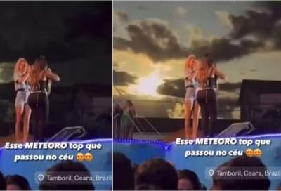 Meteoro cruza o céu do Ceará durante show de Simone Mendes