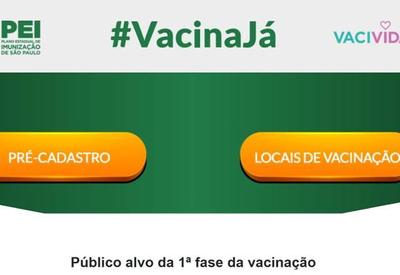 Governo de SP lança site para agilizar campanha de vacinação