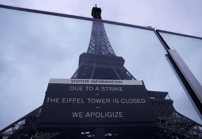 Greve de funcionários interdita Torre Eiffel e afasta turistas