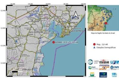 Tremor de terra é registrado em cidade da Bahia