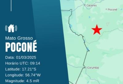 Cidade do Mato Grosso registra terremoto de magnitude 4.5