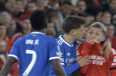 Jogo entre Benfica e Real Madrid é paralisado após denúncia de racismo contra Vini Jr