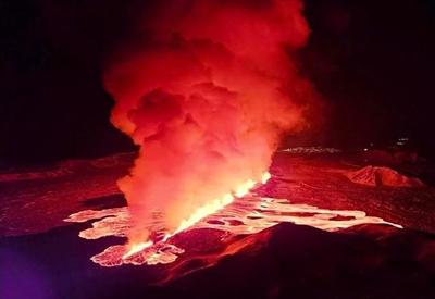 Vulcão na Islândia entra em erupção pela terceira vez em dois meses