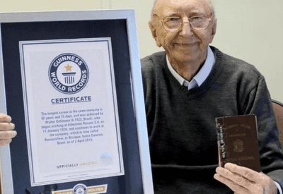 Morre catarinense Walter Orthmann, conhecido como funcionário mais antigo do mundo, aos 102 anos