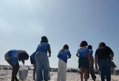 Mutirão recolhe mais de 60 quilos de lixo em praia no Rio de Janeiro
