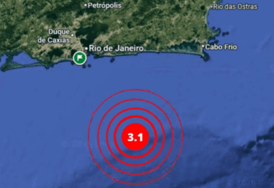 Segundo tremor de terra é registrado na costa do Rio de Janeiro em menos de 48 horas