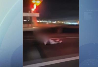Homem é arrastado por caminhão na Ponte Rio Niterói