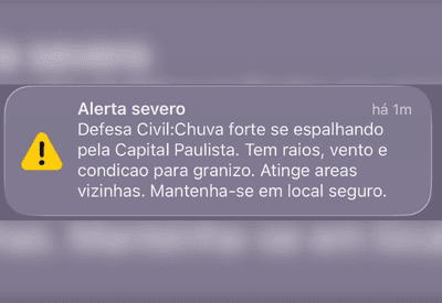 Alerta da Defesa Civil: São Paulo tem previsão de granizo, queda de árvores e desabamentos 