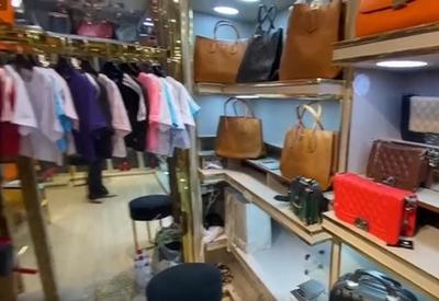 Polícia apreende meia tonelada de produtos falsos em shopping de SP
