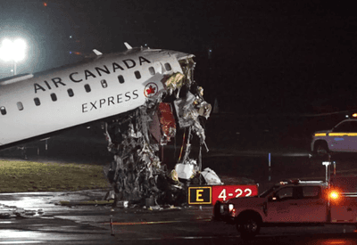"Pare, pare, pare": áudio registra alerta antes de colisão com avião da Air Canada em Nova York