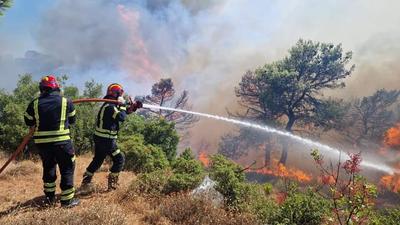 Grécia recebe ajuda da União Europeia para conter incêndio florestal em Atenas