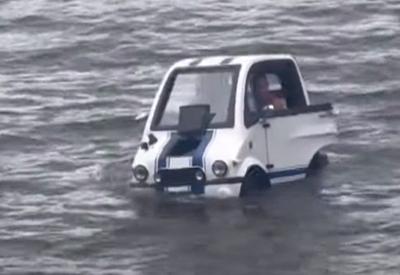 Carro capaz de andar na rua e na água é apreendido no litoral de São Paulo