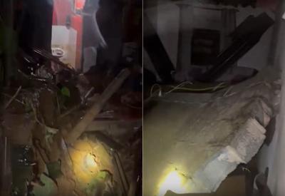 Casa desaba com forte chuva e 6 pessoas ficam feridas na Zona Leste de SP