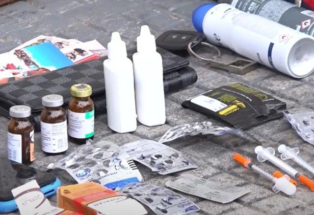 Substâncias encontradas onde Djidja morreu | Divulgação/Polícia Civil
