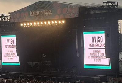 Chuva e risco de raios interrompem shows do Lollapalooza em São Paulo