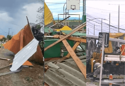 Temporal atinge o litoral do RS e causa estragos em várias cidades