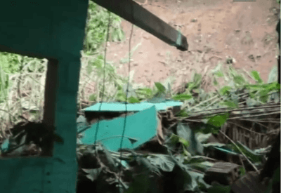 Deslizamento atinge casa após forte chuva na Região Metropolitana do Recife