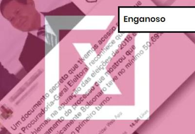 ENGANOSO: Não existe documento "secreto"  de problemas na apuração de 2018