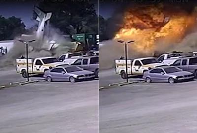 VÍDEO: Queda de avião de pequeno porte em estacionamento deixa dois mortos nos EUA