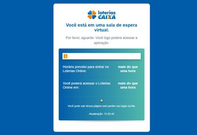 Mega da Virada: site das Loterias Caixa volta a ter fila de espera para apostas